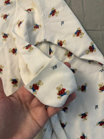 Ralph Lauren Romper with b Built-in Mittens / Size 3m